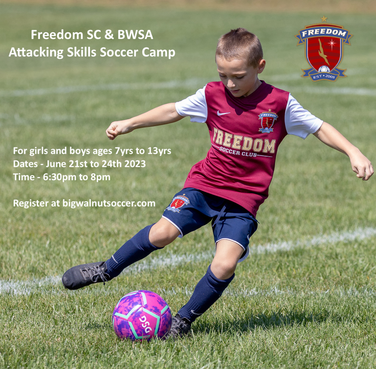 Freedom SC & BWSA Attacking Skills Soccer Camp 